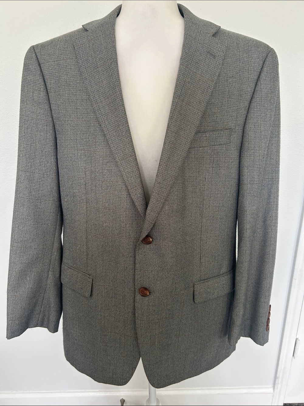 Polo by Ralph Lauren Gray Textured Houndstooth Sport Coat